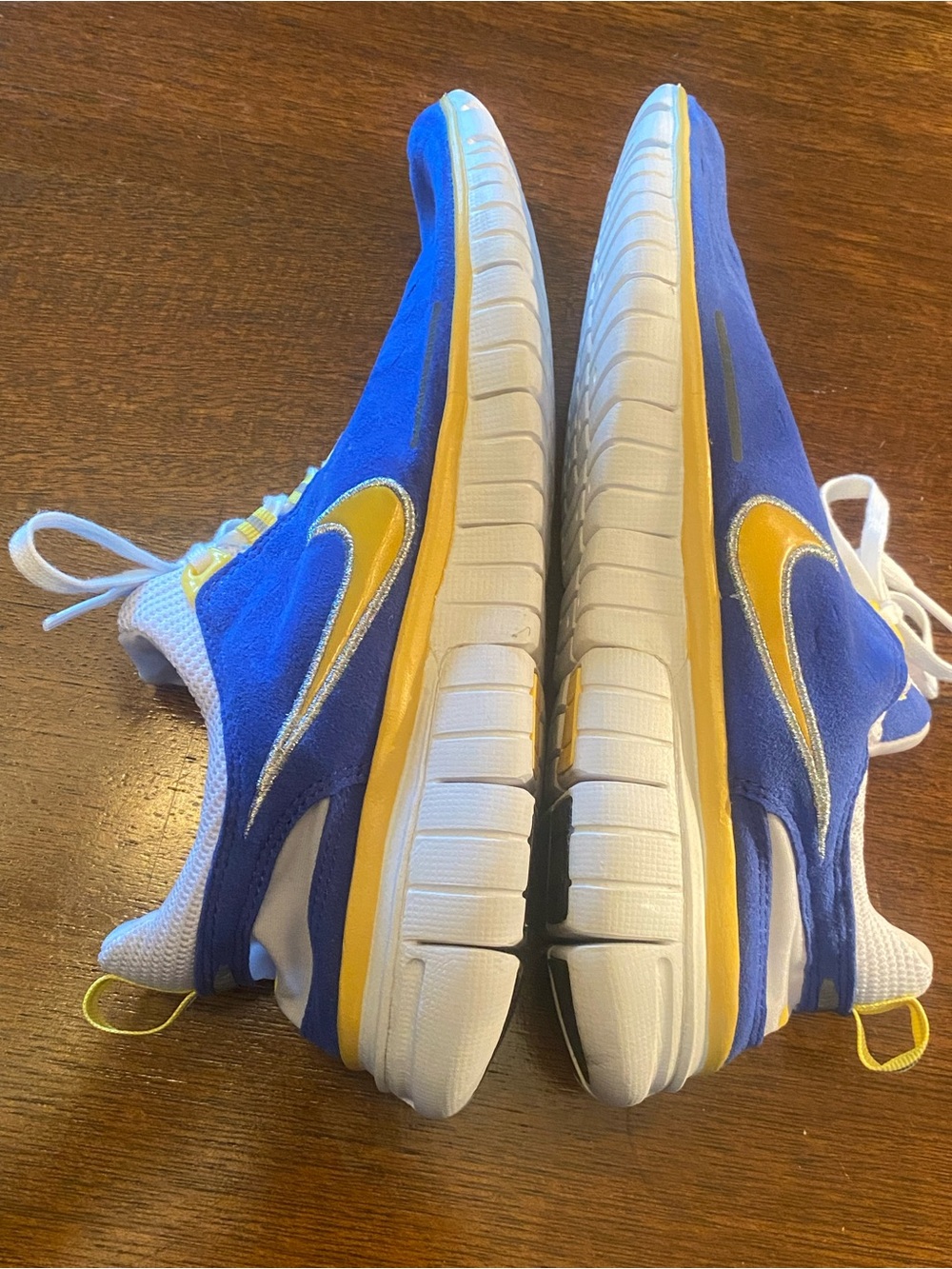 ⁠Vintage 2005 Nike Free 5.0 V1 Suede Blue Yellow Womens 9.5 Sneakers 312213-993